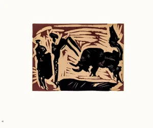 1962 Pablo Picasso Linocut Engraving "The Banderillas" (Small)