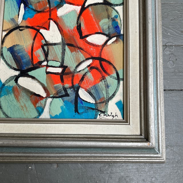 Abstract Contemporary Original Stephen Heigh Abstract Painting “Golden Fish Pond” For Sale - Image 3 of 4