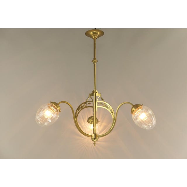 Viennese Art Nouveau Chandelier, Austria, 1910s For Sale - Image 6 of 14