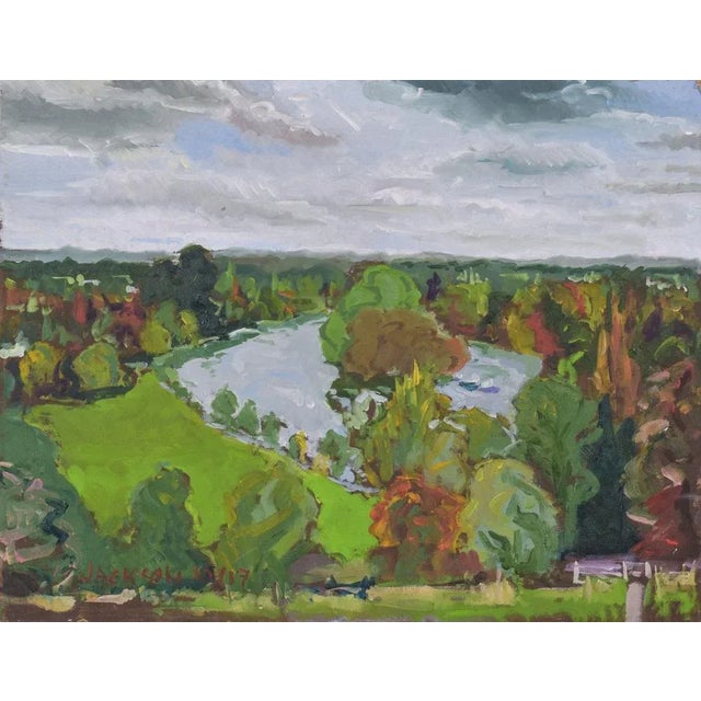 Jackson, Richmond Terrace in Autumn, 2017, Oil on Board For Sale - Image 7 of 7