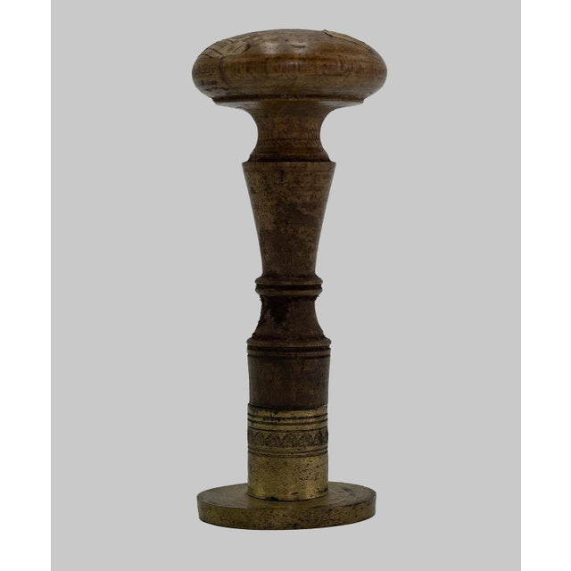 Metal Stamp with Wooden Handle, Italy, 19th Century For Sale - Image 5 of 6