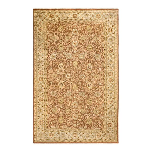 Mogul Collection Hand-Knotted Area Rug - Brown 8' 4" x 13' 1" For Sale - Image 4 of 4