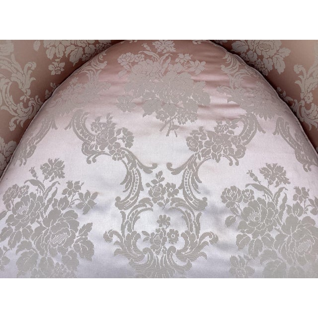 French French Settee W/ Pink Silk Upholstery For Sale - Image 3 of 11
