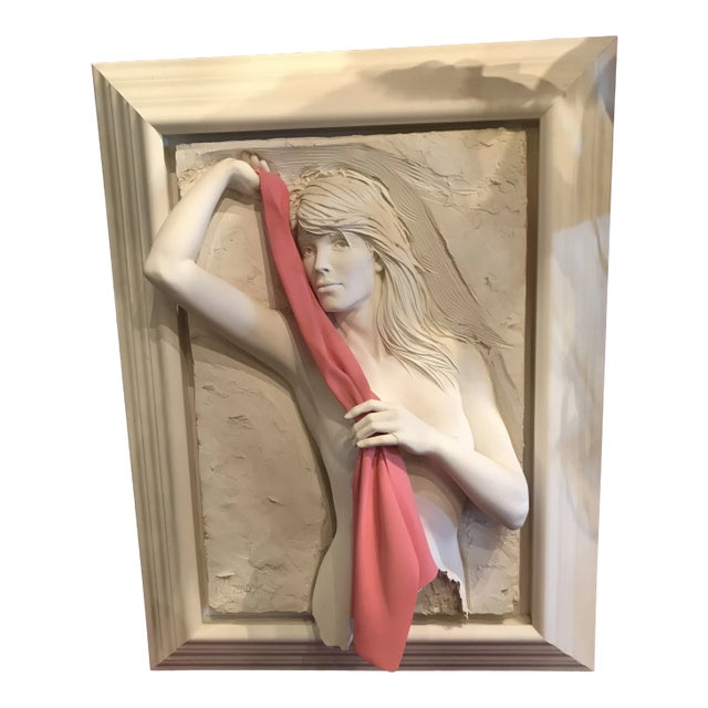 Bill Mack Bonded Sand Sculpture With Scarf #124 Signed Brutalist For Sale