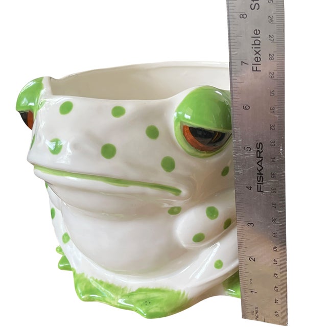 1960s Schmid Design Folio Polka-Dot Frog Planter, Jean Roger Style For Sale - Image 11 of 11