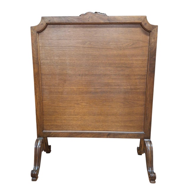 Early 20th Century French Needlepoint Fireplace Screen For Sale - Image 4 of 12