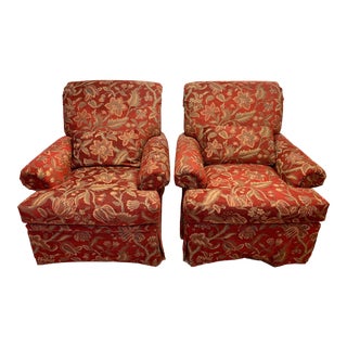 Vintage Upholstered Club Chairs - a Pair For Sale