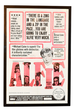 Vintage Framed US Alfie Film Poster, 1960s