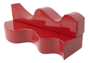 Space Age Red Vinyl Sofa Superonda from Archizoom, 1979