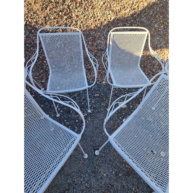 White Vintage Woodard Sculptura Style Outdoor Patio Seating For Sale - Image 8 of 12