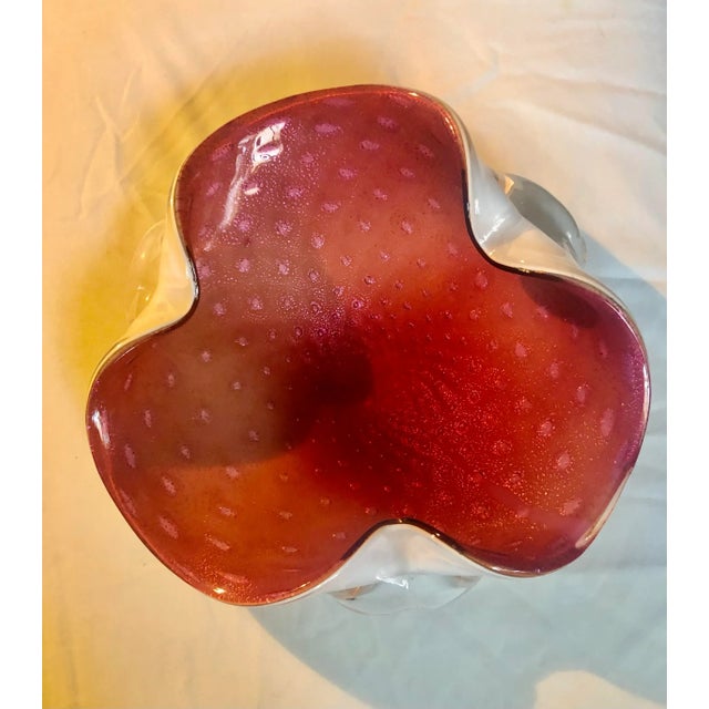 Vintage Mid-Century Modern Italian Glass Bowl Catchall For Sale In Dallas - Image 6 of 9
