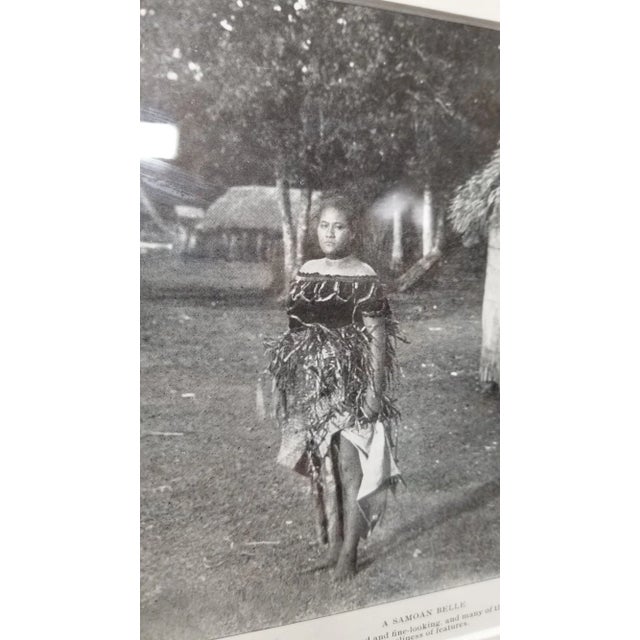 1990s Victorian Pacific Island Beauty "A Samoan Belle" Lithograph in Koa Frame For Sale - Image 5 of 6
