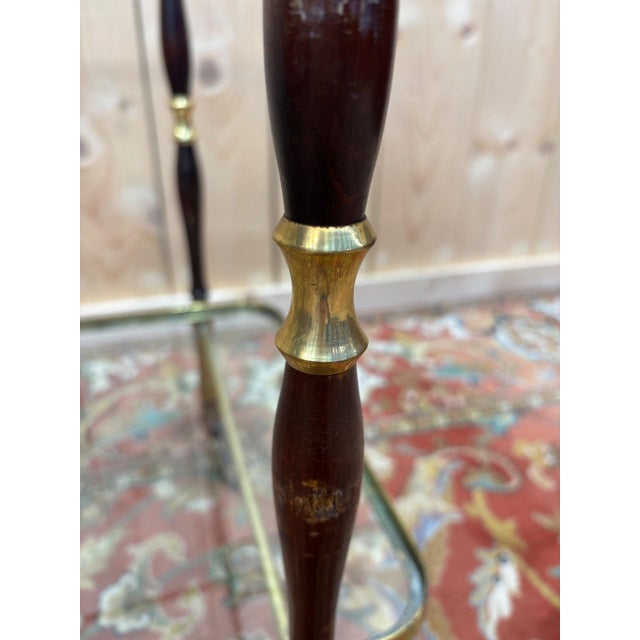 Vintage Serving Cart in Brass and Glass, 1950s For Sale - Image 3 of 8