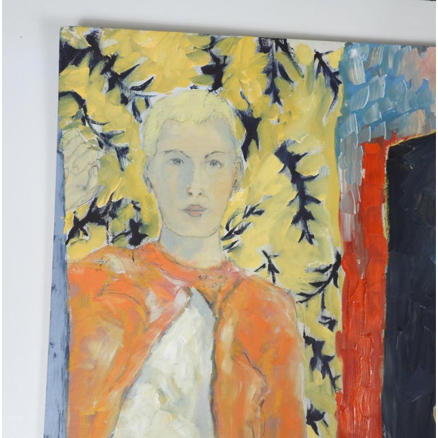 Early 21st Century Contemporary Expressionist Portrait Painting Blonde Woman and Man For Sale - Image 5 of 7