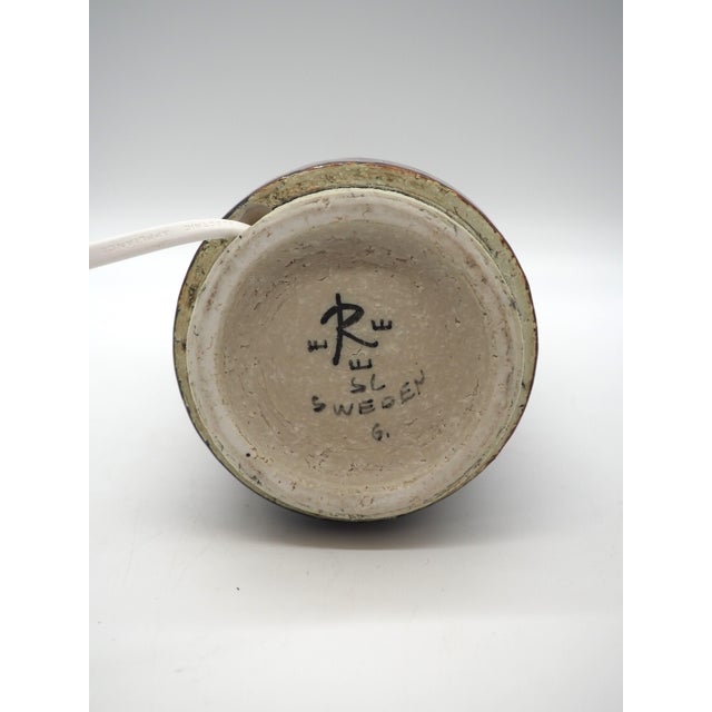 Ceramic Swedish Glazed Stoneware Table Lamp by Sylvia Leuchovius for Rörstrand Studio, 1960s For Sale - Image 7 of 10