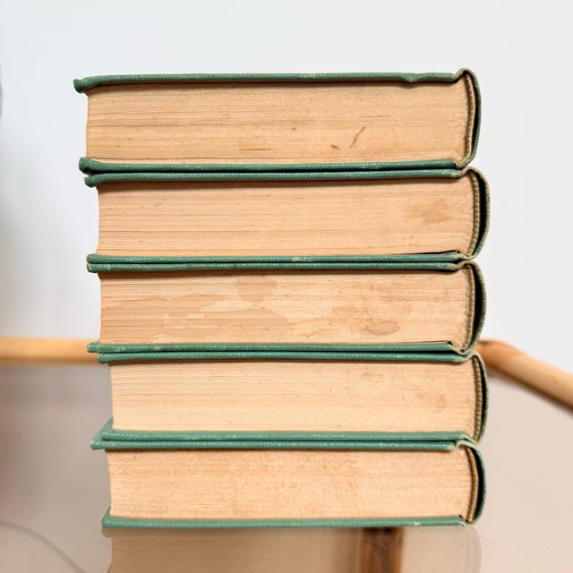 Emerald Vintage Collier Greatest Short Stories Book Set, Decorative Emerald Green Literary Collection, Midcentury Library Styling - Set of 5 For Sale - Image 8 of 11