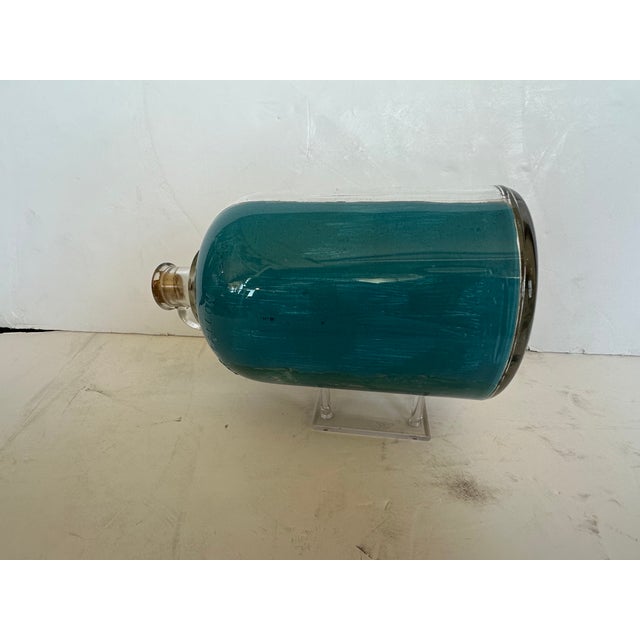 1950s Folk Art New England Ship in a Bottle For Sale - Image 4 of 8
