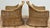 Wood Vintage Braided Wicker Club Chair Pair With Ottoman For Sale - Image 7 of 16