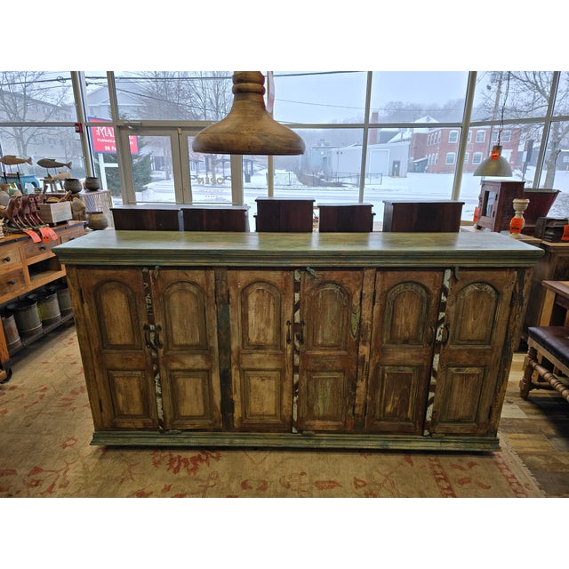 Reclaimed Wood Cabinet With Shelves, Storage, 92" Long. For Sale - Image 12 of 15