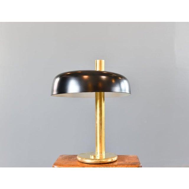 Gold Large Mid-Century Table Lamp by Hillebrand, 1960s For Sale - Image 8 of 8