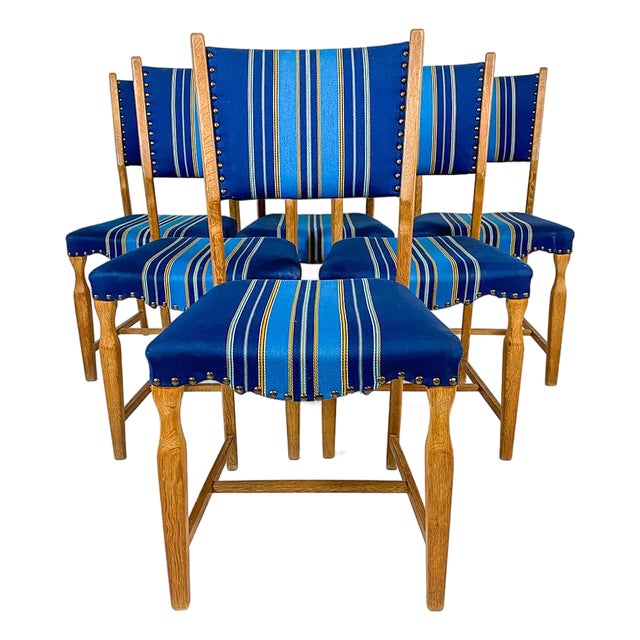 Mid 20th Century Set 6 Danish Modern Dining Chairs For Sale