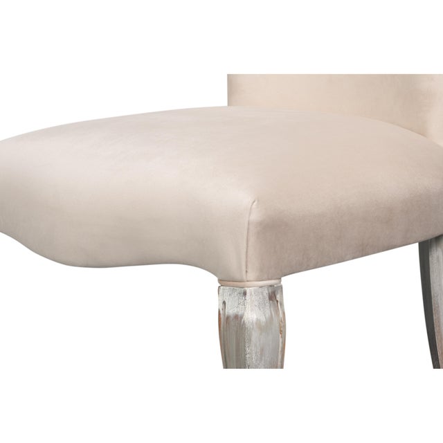 Louis XV Dining Chairs in Cream with Silvered Legs, Sets of 2 For Sale In Raleigh - Image 6 of 11
