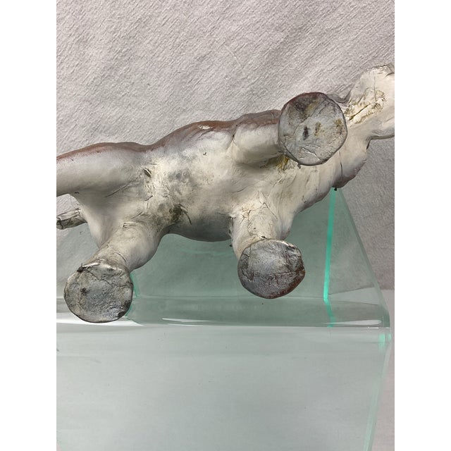 Leather Clad Bull Dog Figure. 1 of 2 For Sale In Raleigh - Image 6 of 7