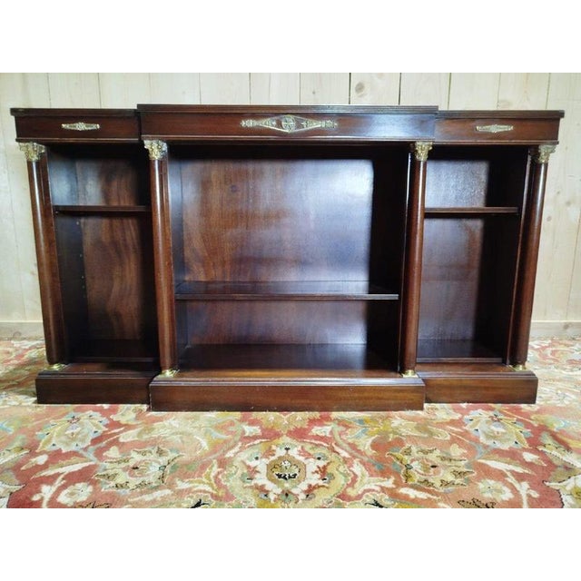 Low Empire Style Mahogany Bookcase For Sale - Image 4 of 11
