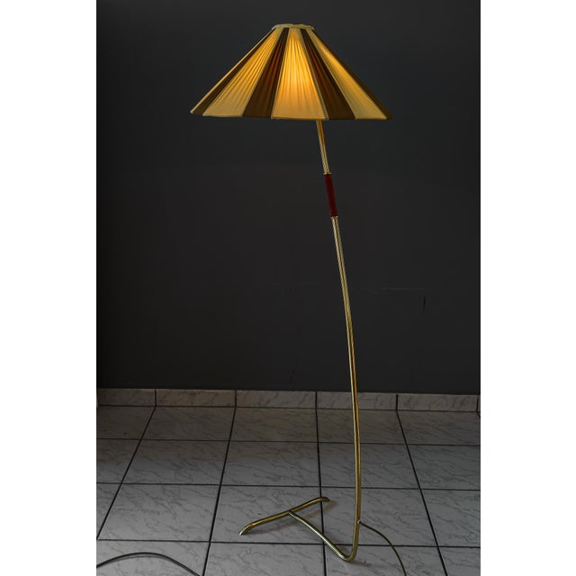 Floor Lamp with Original Fabric Shade by Rupert Nikoll, Vienna, 1950s For Sale - Image 6 of 18