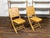 Wood Pair of Midcentury Bamboo Folding Chairs with Slatted Design and Light Patina For Sale - Image 7 of 10