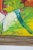 1940s surrealist oil on canvas painting in brilliant colors of Castle Rock Butte, in the foothills of the Rocky Mountains...