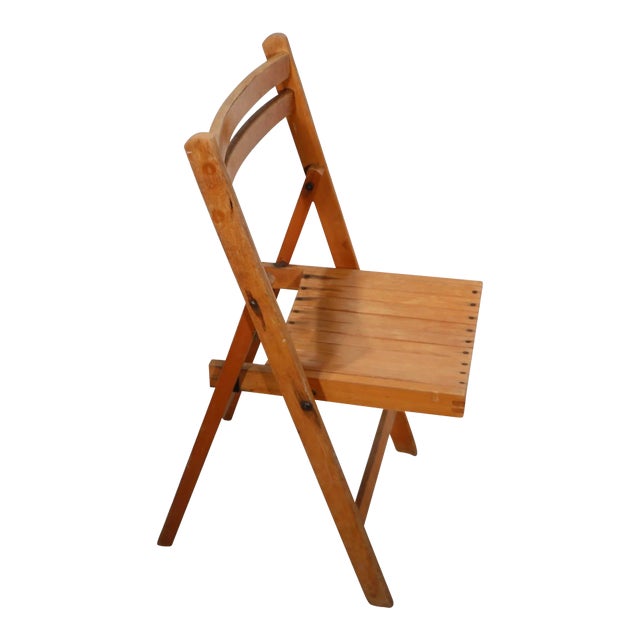 Folding Dining Height Mid Century Industrial Chair Made in Yugoslavia For Sale