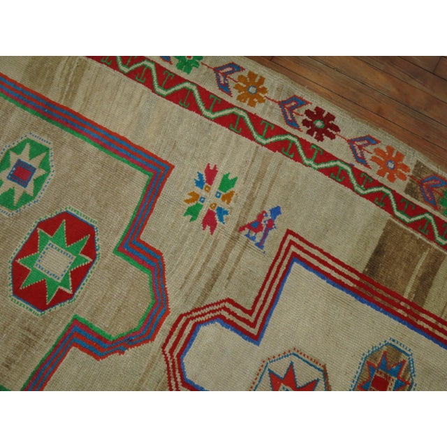 Late 20th Century Zabihi Collection Wide Vintage Colorful Turkish Runner For Sale - Image 5 of 10