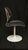 Single 1970s Vintage clear Lucite Acrylic swivel side /accent chair with white aluminum tulip base and stem. This chair...
