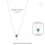 Pear-Shaped Natural Emerald & Diamond Halo Pendant Necklace in 18k Yellow Gold For Sale - Image 10 of 16