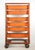 Metal Mid 20th Century Industrial Six Tray Orange Steel Rolling Cart For Sale - Image 7 of 8
