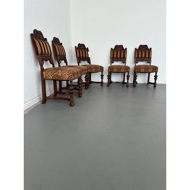 1980s 1980s Italian Dining Chairs - Set of 5 For Sale - Image 5 of 7