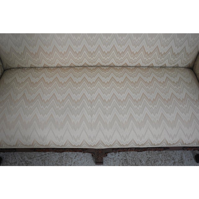 Georgian Nicely Carved Mahogany Upholstered Loveseat For Sale - Image 12 of 18