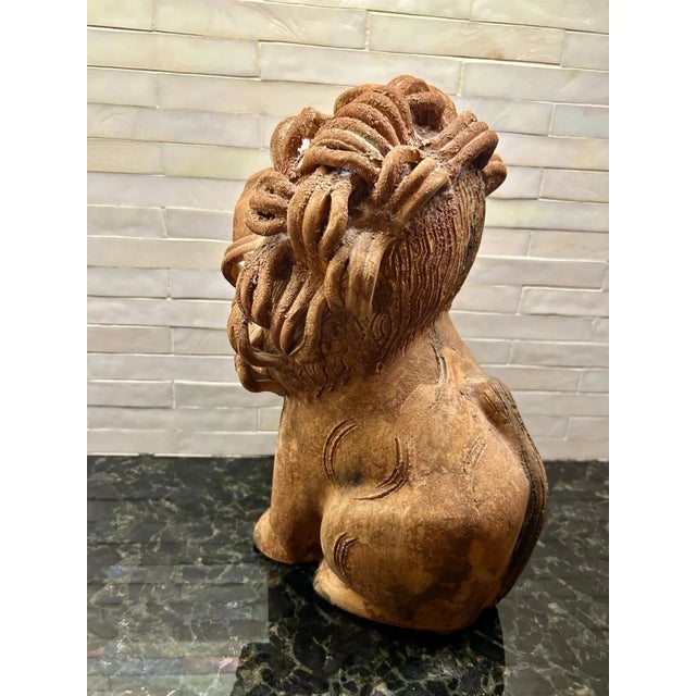 Mid 20th Century Mid-Century Lion Sculpture - Aldo Londi for Bitossi Raymor For Sale - Image 5 of 7