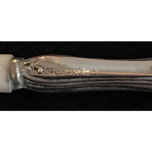 Late 19th Century Small Antique French Silver/Bone Brush For Sale In Portland, ME - Image 6 of 9
