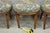 Brown Vintage French Regency Style Carved Walnut Drape Back Dining Side Chair Set of 4 For Sale - Image 8 of 15