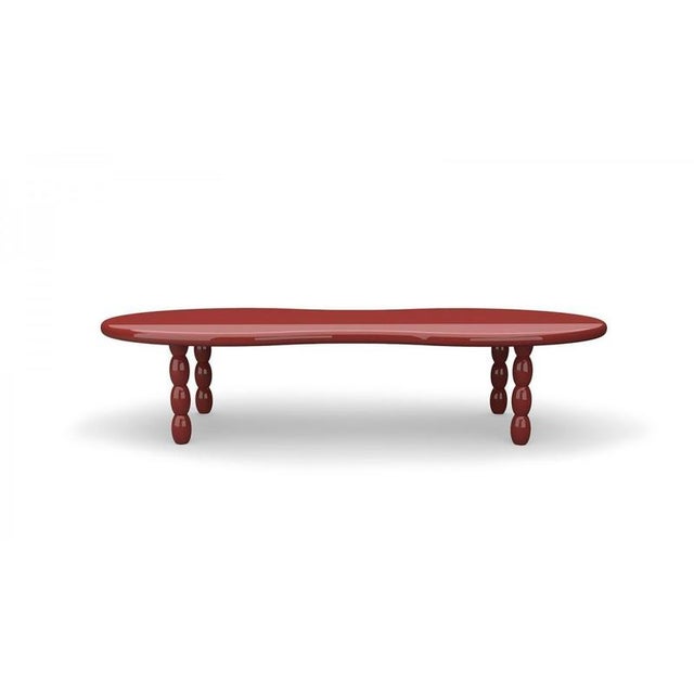 Marlo coffee table in fiberglass, wood and lacquer by popus editions. Dimensions: w 160 x d 65 x h 35 cm. Materials:...
