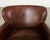French Art Deco Style Cigar Leather Wing Back Club Chair For Sale - Image 11 of 17
