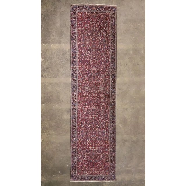 Antique Persian Mashhad Rug - 05'04 X 21'00 For Sale - Image 9 of 10