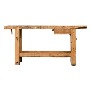 Small Vintage Workbench with Drawer, 1920 For Sale