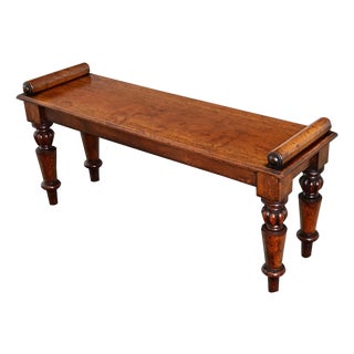 English 19th Century Mahogany Window Seat For Sale