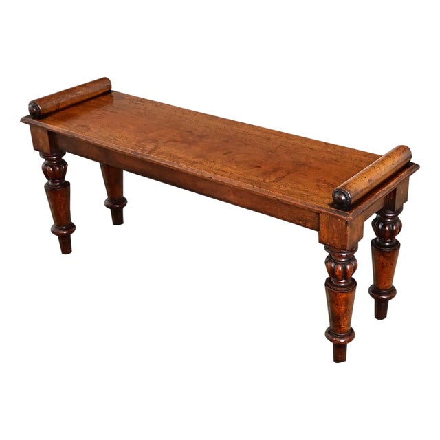 English 19th Century Mahogany Window Seat For Sale