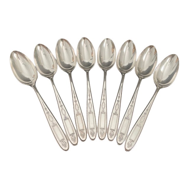Oneida Community Plate Grosvenor 1921 Silverplate Teaspoons - Set of 8 For Sale