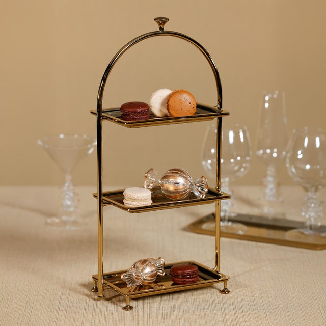 Elegant and elevated, this 3-tier serving stand brings refined charm to dessert displays, tea service, or curated holiday...
