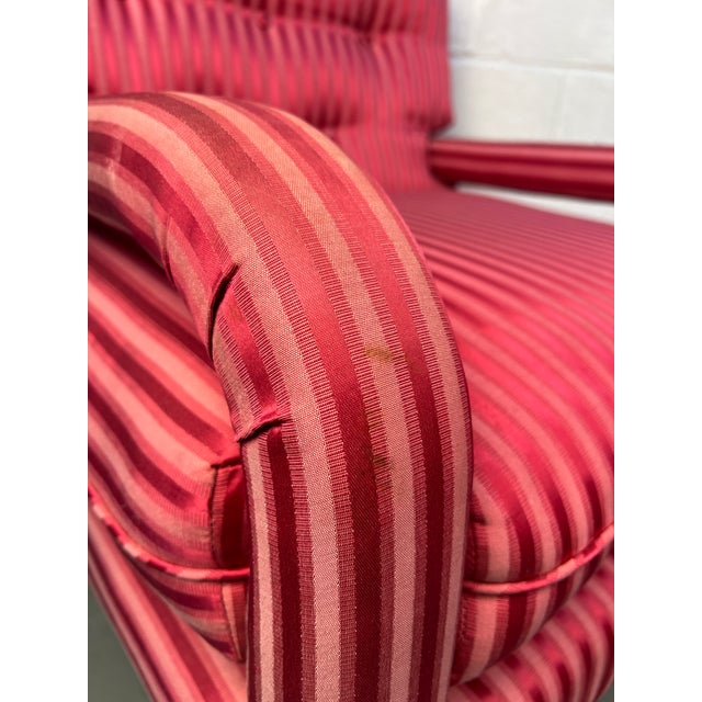 Late 20th Century Pair of Italian Parsons-Style Lounge Chairs For Sale - Image 12 of 14